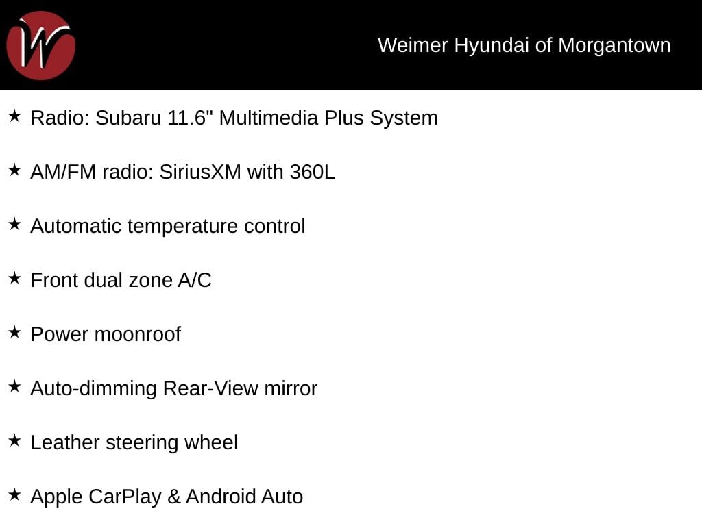 2025 Subaru Legacy Sport Photo in Morgantown WV 26501